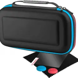 Kit accesorios - Ardistel Smart Pack, Para Nintendo Switch, Protector de pantalla, Caucho, Grips, Negro