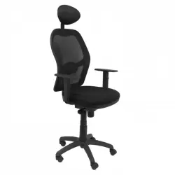 Piqueras y Crespo Jorquera Silla Malla Negra Asiento Bali Negro con Traslak y Cabecero