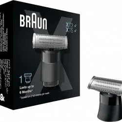 Recambio para afeitadora - Braun XT10, Para Series X, Cuchillas 4D, Negro
