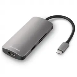 Sharkoon HUB USB 3.0 Tipo-C Multipuerto Gris Oscuro