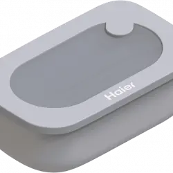 Tupper - Haier HAGSG4080 , Hermético, Lunch box, Válvula para calentar en microondas, Doble compartimento, Gris
