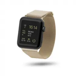 Unotec Correa Malla Metal Dorada para Apple Watch 38/40mm