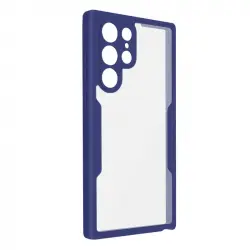 Carcasa Para Samsung Galaxy S23 Ultra Plexiglás Y Polímero Contorno Azul