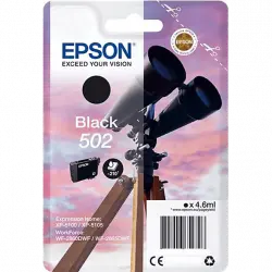 Cartucho de tinta - Epson 502, 4.6ml, 210 páginas, Negro