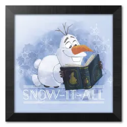 Erik Lámina con Marco Disney Frozen Snow It All 30x30cm