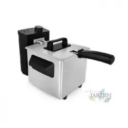 Freidora Compacta Con Cuerpo De Acero Inoxidable Orbegozo. Capacidad De 1,5 Litros. Termostato Regulable. Potencia 1000 W.