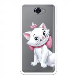 Funda Oficial Disney Marie Silueta Transparente Para Huawei Y7 - Los Aristogatos