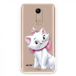 Funda Oficial Disney Marie Silueta Transparente Para Lg K10 2018 - Los Aristogatos