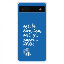 Funda Para Google Pixel 6a Del Real Sociedad De Fútbol Real Grito Aficion - Licencia Oficial Real Sociedad De Fútbol