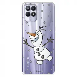 Funda Para Realme C11 2021 Oficial De Disney Olaf Transparente - Frozen