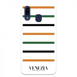 Funda Para Samsung Galaxy A20e Del Venezia Fondo Blanco Rayas - Licencia Oficial Venezia Football Club