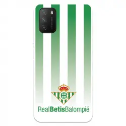 Funda Para Xiaomi Poco M3 Del Betis Fondo Rayas Verdiblancas - Licencia Oficial Real Betis Balompié