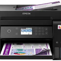 Impresora multifunción - Epson EcoTank ET-3850, Inyección tinta, 33 ppm B/N, 15 Color, 250 hojas, Negro