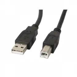 Lanberg Cable USB 2.0 a USB-B Macho/Macho 5m Negro