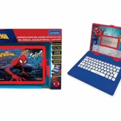 Lexibook Spider-man-ordenador Portátil Educativo Y Bilingüe Español/inglés-juguete Para Niños Con 124 Actividades Para Aprender, Juegos Y Música-azul/