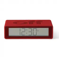 Lexon Flip+ Goma Reloj Despertador Rojo