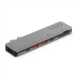 Linq 7en2 TB Pro USB-C a USB-C 2xUSB-A/ Micro SD/ Tarjeta SD/ HDMI para Macbook