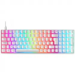 Mars Gaming MKULTRA Teclado Mecánico Blanco Switch Azul (FR)