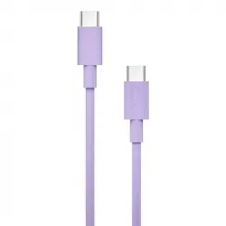 Nubbeh Borealis Cable USB-C a USB-C de Silicona Líquida 1.5m 3a 60W Lila