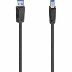 Cable USB - Hama 00200625, 1.5 m, USB-A, USB-B, 3.0, 5 Gbit/s, Negro