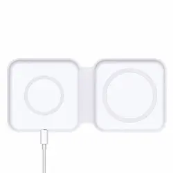 Cargador Inalámbrico 15w Base Magnética Dual Ultimag Duofold 4smarts - Blanco