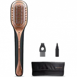 Cepillo de pelo reparador - Rowenta Hair Therapist™ CF9940F0, Repara la fibra capilar, Tecnología Thermal Care, Revestimiento Keratin, Negro
