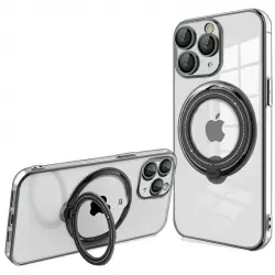 Cool Funda Magnética con Anillo para Cargas Tipo MagSafe Negra para iPhone 14 Pro Max