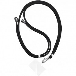 Cordón para móvil - Belyo Universal, Ajustable, 90 cm, Negro