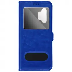 Funda Samsung Galaxy A13 5G / A04s 4G Con Solapa Doble Ventana Soporte Vídeo Azul
