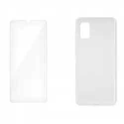 Icoveri Pack Funda Gel TPU Antigolpes Transparente + Cristal Templado 9H para Samsung Galaxy A41