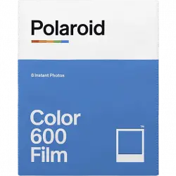 Película fotográfica - Polaroid Color Film 600, Sensibilidad ISO 640, 8 fotos, 107 por 88 mm, Blanco