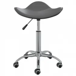 VidaXL Silla de Oficina Cuero Sintético Gris