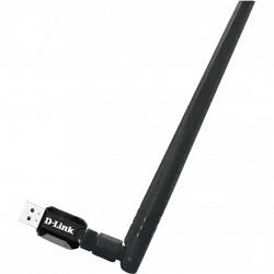 Adaptador Wi-Fi USB - D-Link DWA-137, Doble Antena, 5 dBi, 2 Windows, MacOS y Linux, Negro