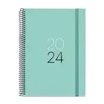 Agenda anual 2024 Miquelrius Plus día por página Calm Aqua