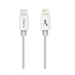 Akashi Cable USB-C 3A a Lightning Macho/Macho 1m Blanco