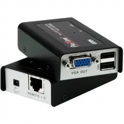 ATEN CE100-AT-G Alargador KVM Mini USB Negro/Plateado