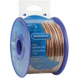 Bandridge Rollo De 20 Metros De Cable De Altavoz De 1,5 Mm², Color Transparente, Exterior De Pvc