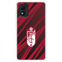 Funda Para Alcatel 1b 2022 Del Granada Cf Escudo - Líneas Rojas Y Negras - Licencia Oficial Granada Cf