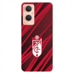 Funda Para Oppo A96 4g Del Granada Cf Escudo - Líneas Rojas Y Negras - Licencia Oficial Granada Cf