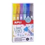 Pack de 6 rotuladores Apli doble línea out line