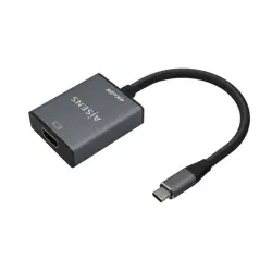 Aisens A109-0685 Conversor Aluminio USB-C a HDMI 4K@30Hz 15cm Gris
