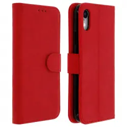 Avizar Funda Tipo Cartera Roja para Apple iPhone XR