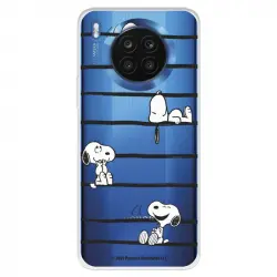 Funda Para Huawei Honor 50 Lite Oficial De Peanuts Snoopy Rayas - Snoopy