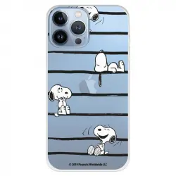Funda Para Iphone 13 Pro Max Oficial De Peanuts Snoopy Rayas - Snoopy