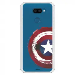 Funda Para Lg K40s Oficial De Marvel Capitán América Escudo Transparente - Marvel