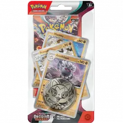 Juego - Magicbox Pokémon: Scarlet & Violet 3: Llamas Obsidianas Checklane Blister Premium (Sobre 10 Cartas)