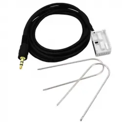 OcioDual Kit Cable Adaptador 6 Pin a Aux IN 3.5mm + Llaves para Peugeot/Citroen