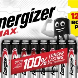 Pilas alcalinas AA Energizer Max - 12+4 unidades