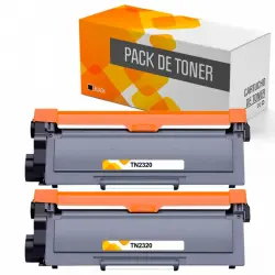 Tóners Compatibles con Brother TN2320/TN2310 Negro Pack 2