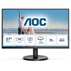 Aoc - Monitor PC 27" (68,6 Cm) Q27B3MA 75 Hz, QHD, Con Altavoz